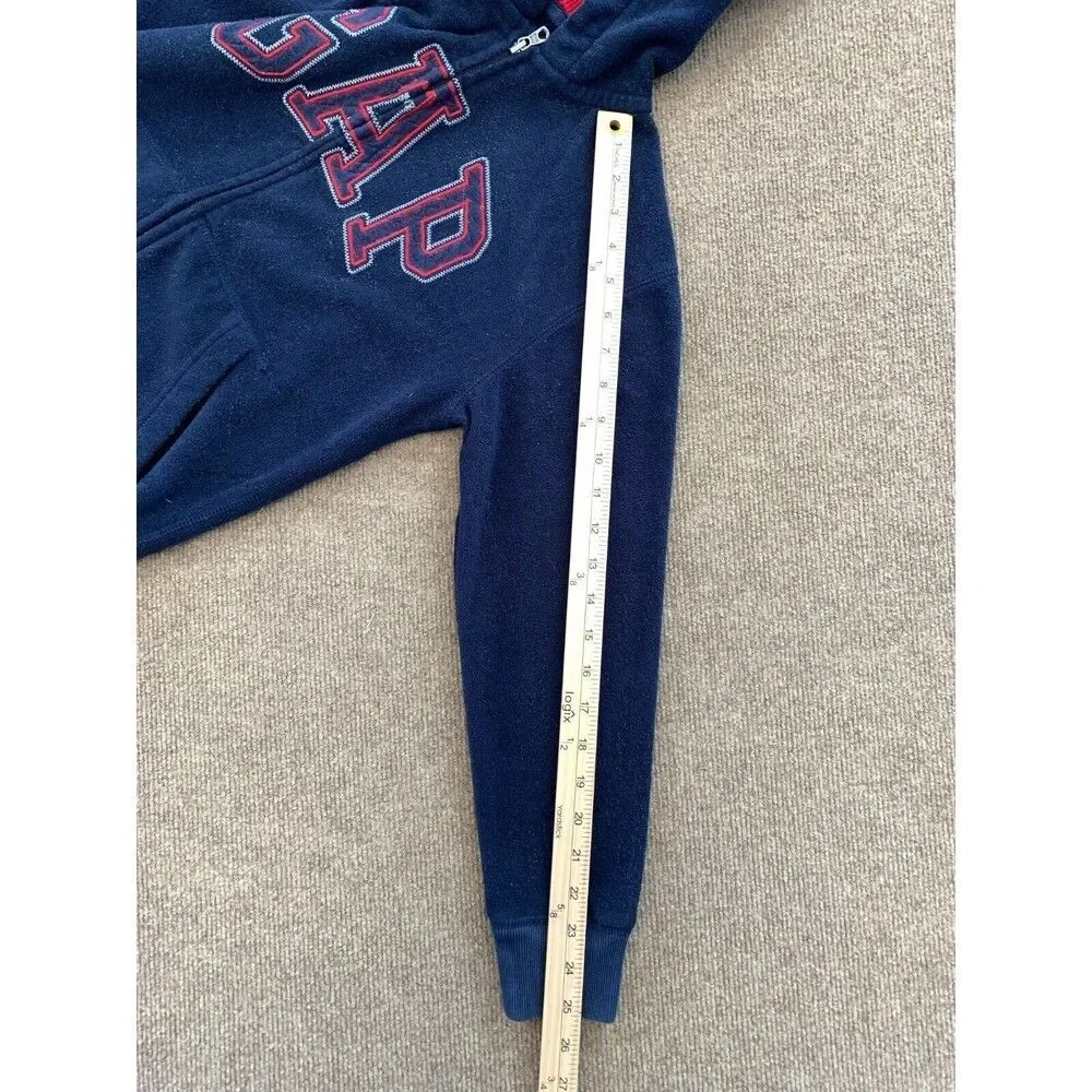 Vintage Gap Kids Fleece Hoodie Size XL Full Zip Classic Spell Out Long Sleeve